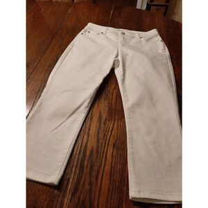 Size 4 Chaps Off White Denim Jean Capris Pedal Pushers Skimmers Casual Pants